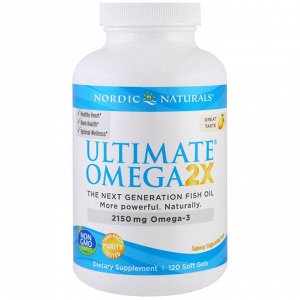 Nordic Naturals, Ultimate Omega 2X, 2150 мг, 120 капсул