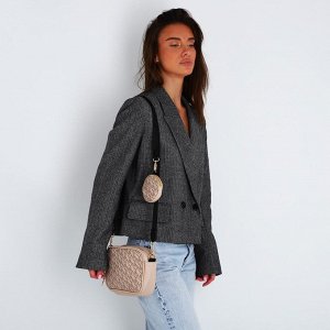 Сумка женская из искусственной кожи с кошельком Nazamok, 19x14x6 см, бежевая