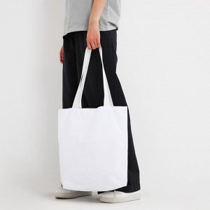 Сумка шопер NAZAMOK, однотонный, 40x12x38, белый