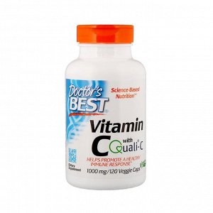 Витамин C Doctor's Best, Витамин С Quali-C, 1000 мг, 120 растительных капсул
Витамин С от Doctor's Best содержит Quali-C, который производится в Шотландии и ценится за качество и надежность. Витамин С