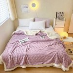 Плед плюшевый двойной NEW Евро 150*200 см, сиреневый