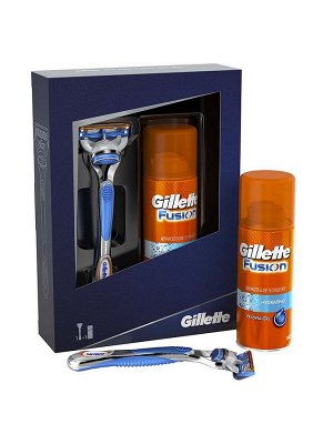 Набор Бритва + Гель для бритья Gillette Fusion Hydrating 75 мл
