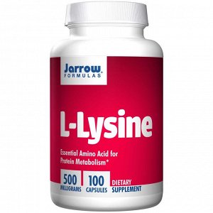 L-Лизин Jarrow Formulas, L-Лизин, 500 мг., 100 капсул. Базовая аминокислота для белкового обмена. L-лизин является базовой аминокислотой необходимой для роста, развития, поддержания и восстановления т