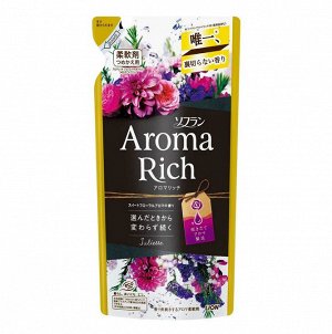 LION Кондиционер для белья "SOFLAN" (ДЛИТЕЛЬНОГО действия "Aroma Rich Juliette" / "Джульетт" с богатым ароматом натуральных масел (женский аромат)) МУ 400 мл