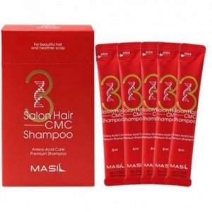"MASIL" 3 Salon Hair CMC Shampoo STICK POUCH Восстанавливающий профессиональный шампунь с керамидами (8мл, 1 стик)