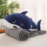 Мягкая игрушка акула с пледом 3в1 60 см