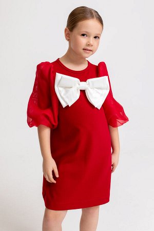 Платье Цвет: красный

Лаконичное платье из мягкого гладкого трикотажа с объёмными рукавами из полупрозрачного капрона.
Спереди декоративный съемный бант, который можно заменить на маленький бант в т