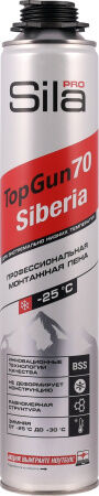 Sila Pro TopGun 70 SIBERIA, зимняя профессиональная монтажная пена, 890 мл