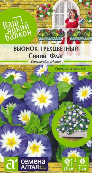 Вьюнок Синий флаг трехцветный/Сем Алт/цп 0,5 гр. Ваш яркий балкон