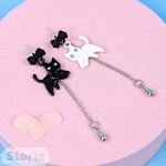 Серьги &quot;Black&amp;White cats&quot;