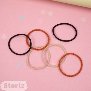 Набор резинок для волос "Strong elastic" 50 шт, кофейный