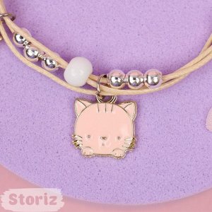 Браслет "Котик" розовый №444K