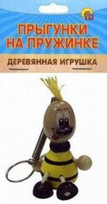 Деревянная игрушка (на пружинке) Божья коровка, жираф, птичк