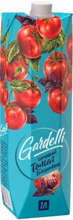 «Gardelli», напиток сокосодержащий «Сочный томат - базилик», 1л