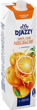 «Djazzy», сок «Апельсин с мякотью», 1л