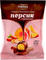 «FruitStory», конфеты в шоколадной глазури «Персик с арахисом» (упаковка 0,5кг)