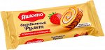 «Яшкино», рулет бисквитный клубничный со сливками, 200г