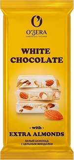 «O&#039;Zera», шоколад White and Extra Almond, 90г