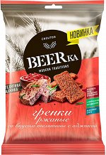 «Beerka», гренки со вкусом телятины с аджикой, 60г