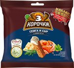 «3 Корочки», сухарики со вкусом сёмги с сыром и соусом тар-тар «Calve», 85г