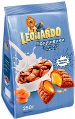 «Leonardo», готовый завтрак «Подушечки со вкусом карамели», 250г