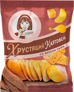 «Хрустящий картофель», чипсы со вкусом сыра, произведены из свежего картофеля, 70г