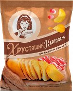 «Хрустящий картофель», чипсы со вкусом бекона, произведены из свежего картофеля, 40г