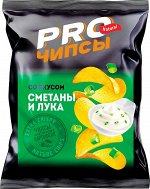 «PRO-Чипсы», чипсы со вкусом сметаны и лука, произведены из свежего картофеля, 60г