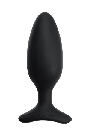Анальная втулка LOVENSE Hush 2 (M), силикон, черная, 13,5 см, ? 4,4 см