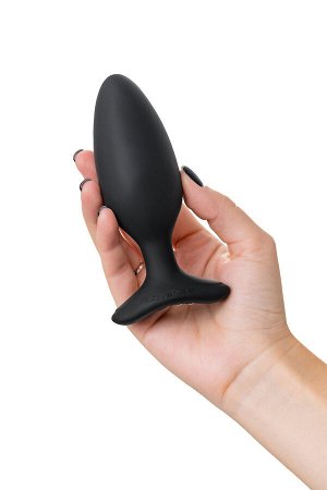 Анальная втулка LOVENSE Hush 2 (M), силикон, черная, 13,5 см, ? 4,4 см