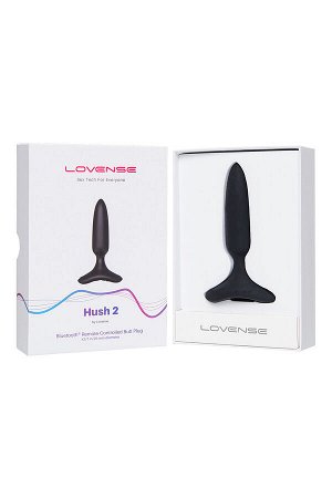 Анальная втулка LOVENSE Hush 2 (XS), силикон, черная, 12,1 см, ? 2,5 см