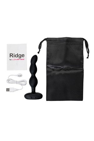 Анальный стимулятор LOVENSE Ridge, силикон, черный, 17,2 см