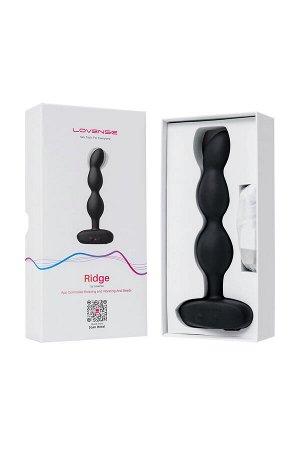 Анальный стимулятор LOVENSE Ridge, силикон, черный, 17,2 см