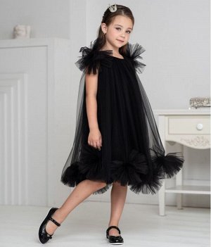 Платье черное нарядное праздничное пышное для девочки
