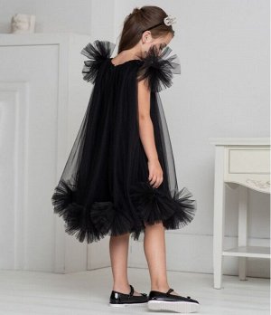 Платье черное нарядное праздничное пышное для девочки