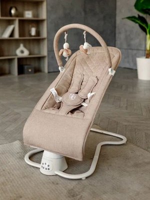 Электронные качели детские AMAROBABY HAPPY SWING, бежевый