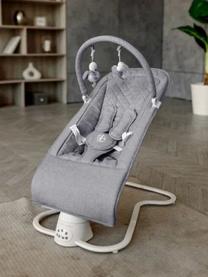 Электронные качели детские AMAROBABY HAPPY SWING, серый