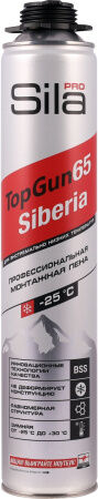 Sila Pro TopGun 65 SIBERIA, зимняя профессиональная монтажная пена, 850 мл