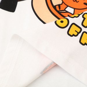 Футболка для мальчика цвет белый с ракетой