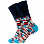 Высокие носки с принтом Cross Style, р. 37-46