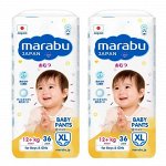Подгузники-трусики MIOKI (Marabu) размер XL, 12+ кг, 36 шт. 2 пачки