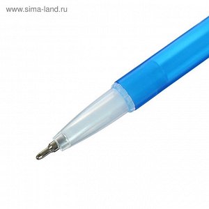 Ручка шариковая 0,7 мм, в дисплее, синяя, корпус цветной МИКС (штрихкод на штуке)