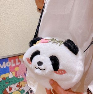 Плюшевая сумка на плечо в виде панды, как на фото