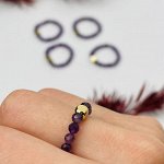 Кольцо на резинке из Аметиста