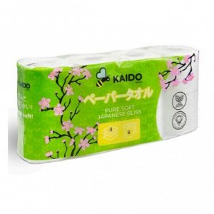 Туалетная бумага "Кайдо" 8 рул. 3-сл.''Japanese Bliss''.(Японское блаженство)