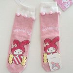 Теплые носки с мультяшным принтом &quot;My Melody&quot;, с декором, розовый