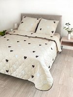 КПБ 1,5 New Style п/с стежка 150 гр.. КМ3-1011 сердечки на бежевом