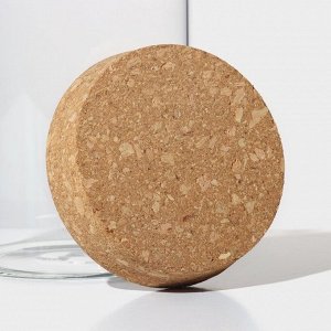 Банка для сыпучих продуктов BellaTenero «Классика», 550 мл, 8.5*13 см, с пробковой крышкой, стекло, прозрачная