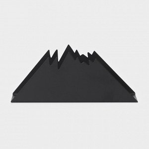 Салфетница «Горы», 15x4x6 см, цвет чёрный
