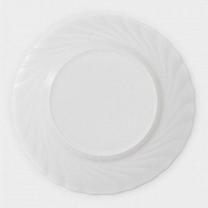 Набор десертных тарелок Luminarc Trianon, d=20 см, стеклокерамика, 6 шт, цвет белый